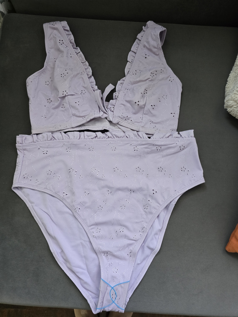 ASOS Light Lilac Ruffle Bikini Set - Picture 2 of 7
